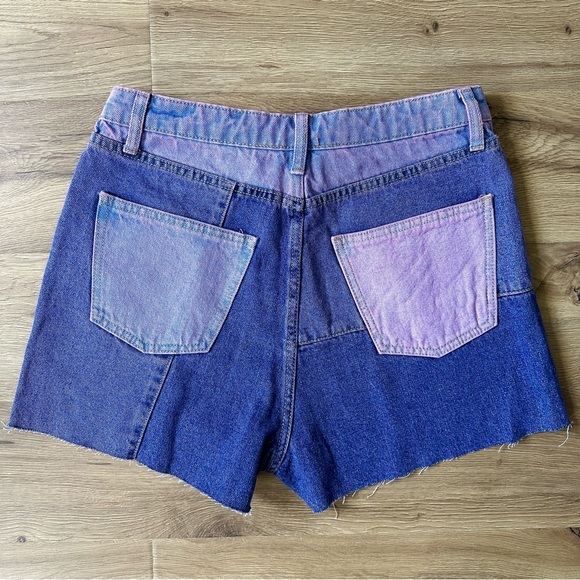 Wild Fable Super High-Rise Cutoff Shorts Purple Pink Blue - Picture 2 of 2
